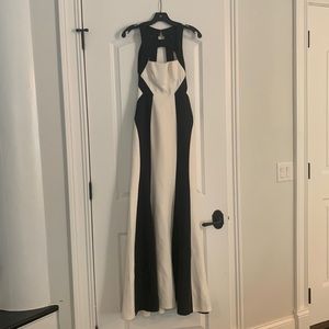 BCBG Max Azria black and white gown